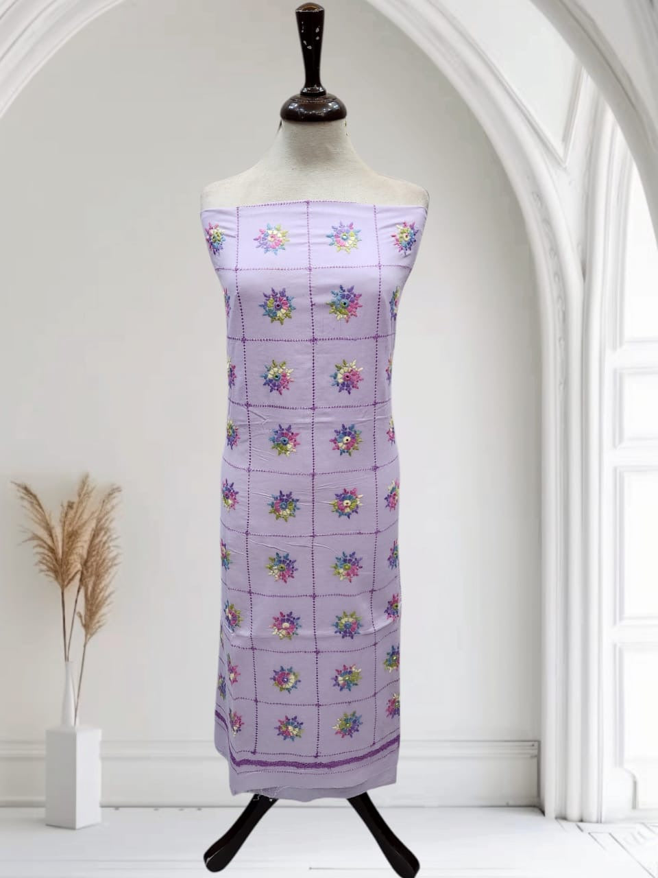 Tarkashi lawn hand embroidered shirt