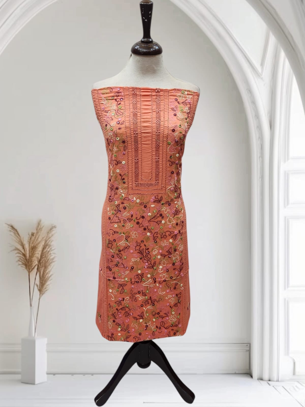 Tarkashi lawn hand embroidered shirt