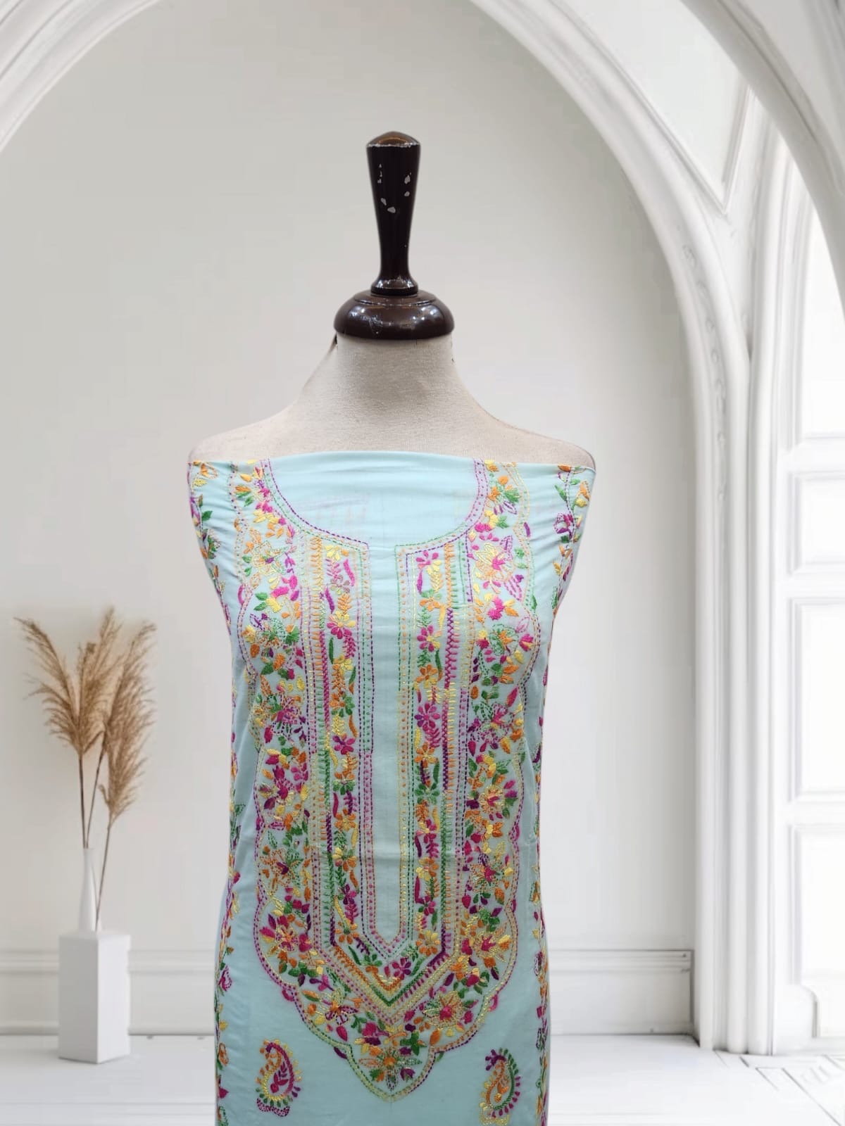 Lawn hand embroidered shirt