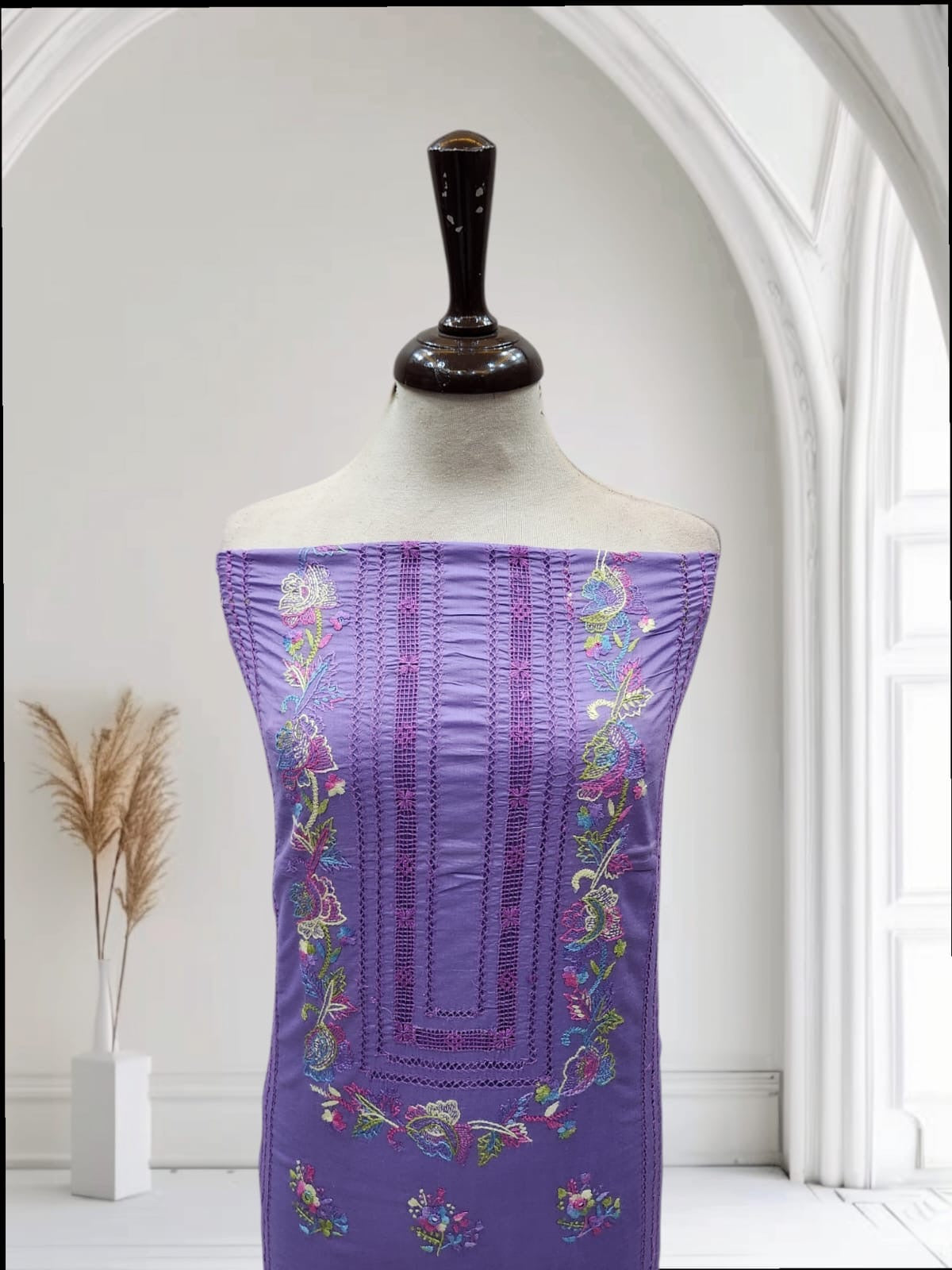 Fresh Lavender Tarkashi lawn Shirt