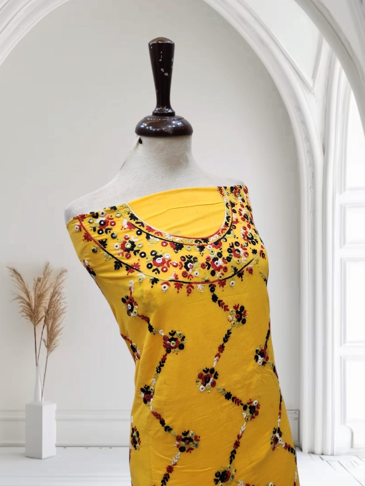 Lawn hand embroidered shirt