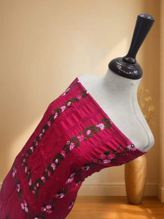 Hotpink traditional lawn shirt