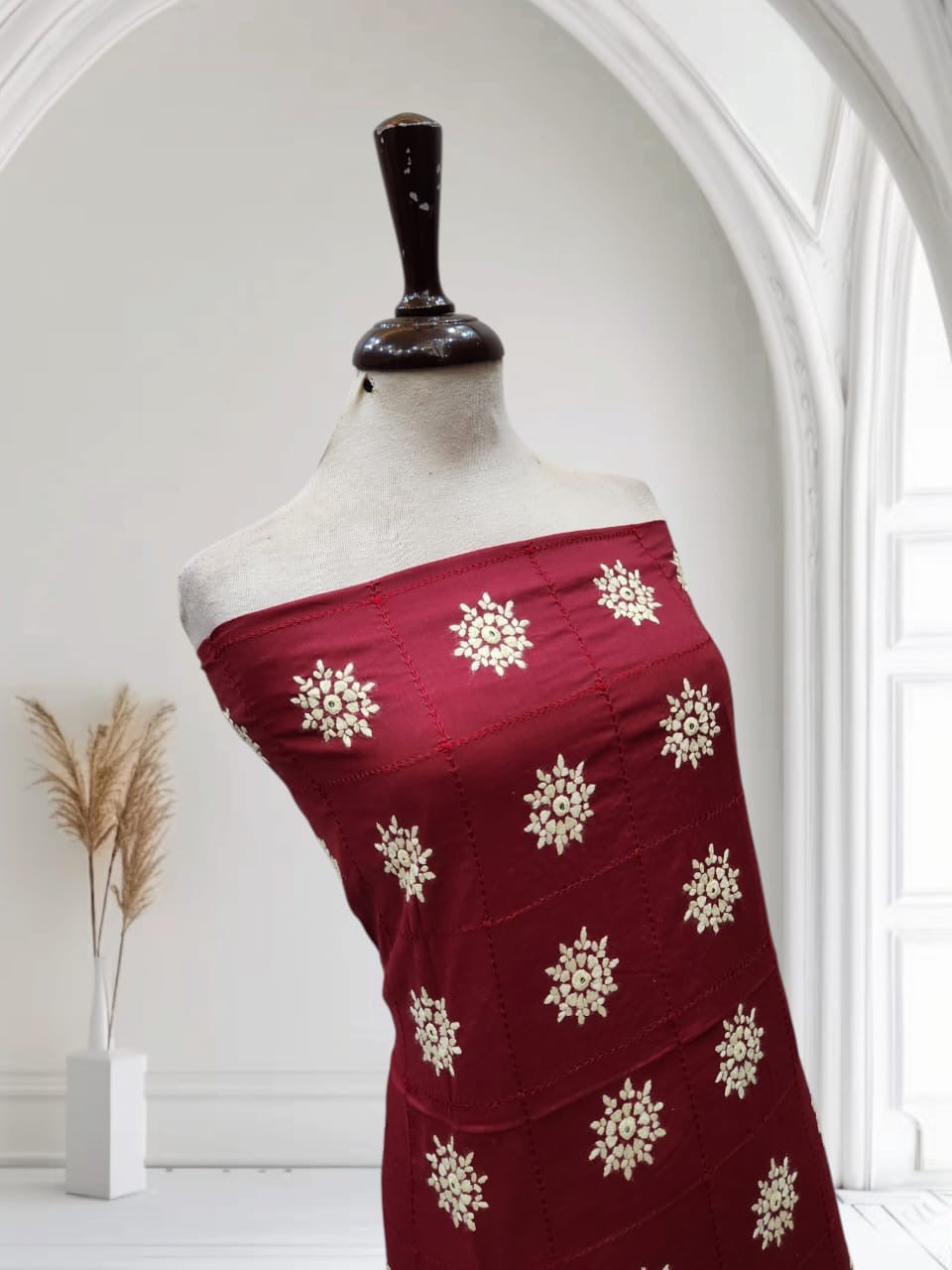 Tarkashi lawn hand embroidered shirt