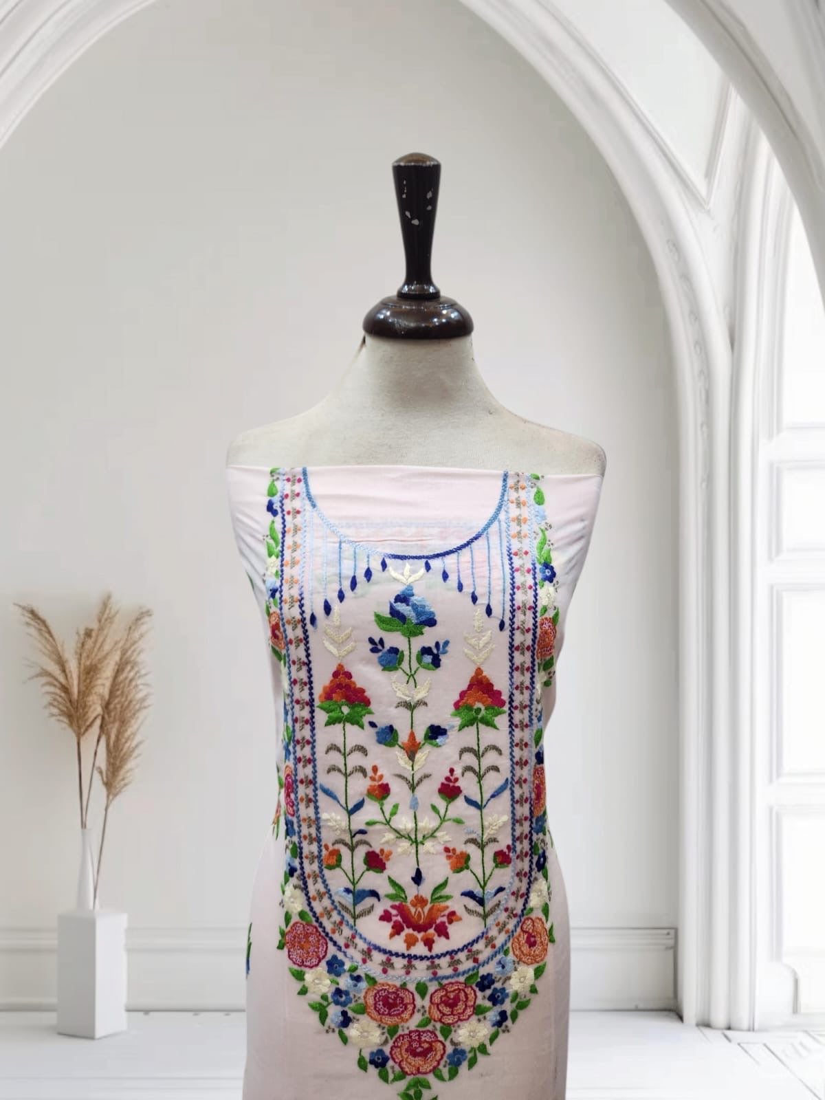 Branded lawn hand embroidered shirt