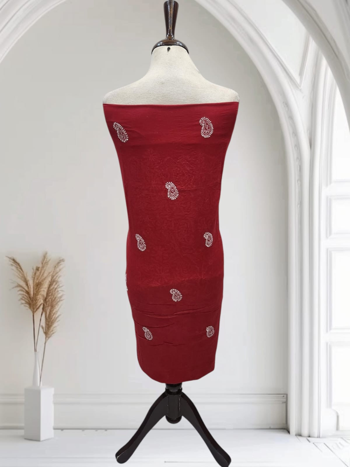 Lawn hand embroidered Jaal shirt