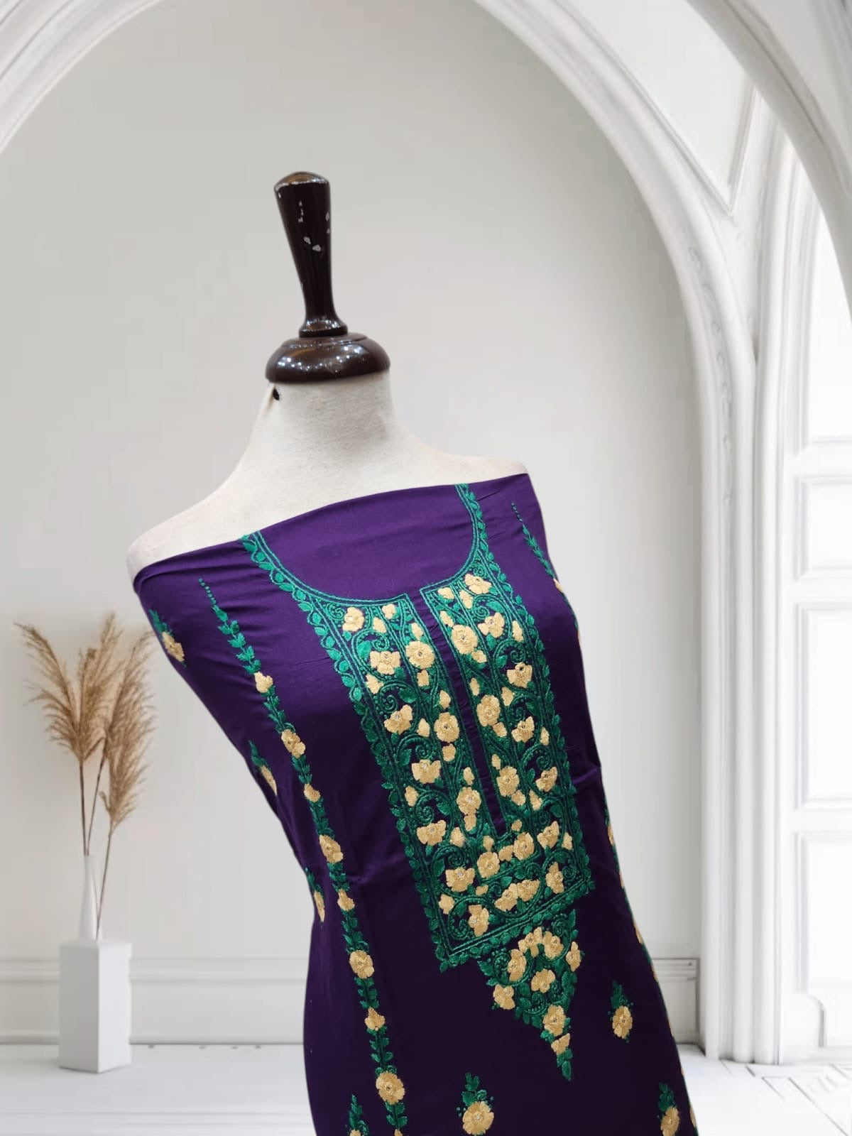 Lawn hand embroidered shirt