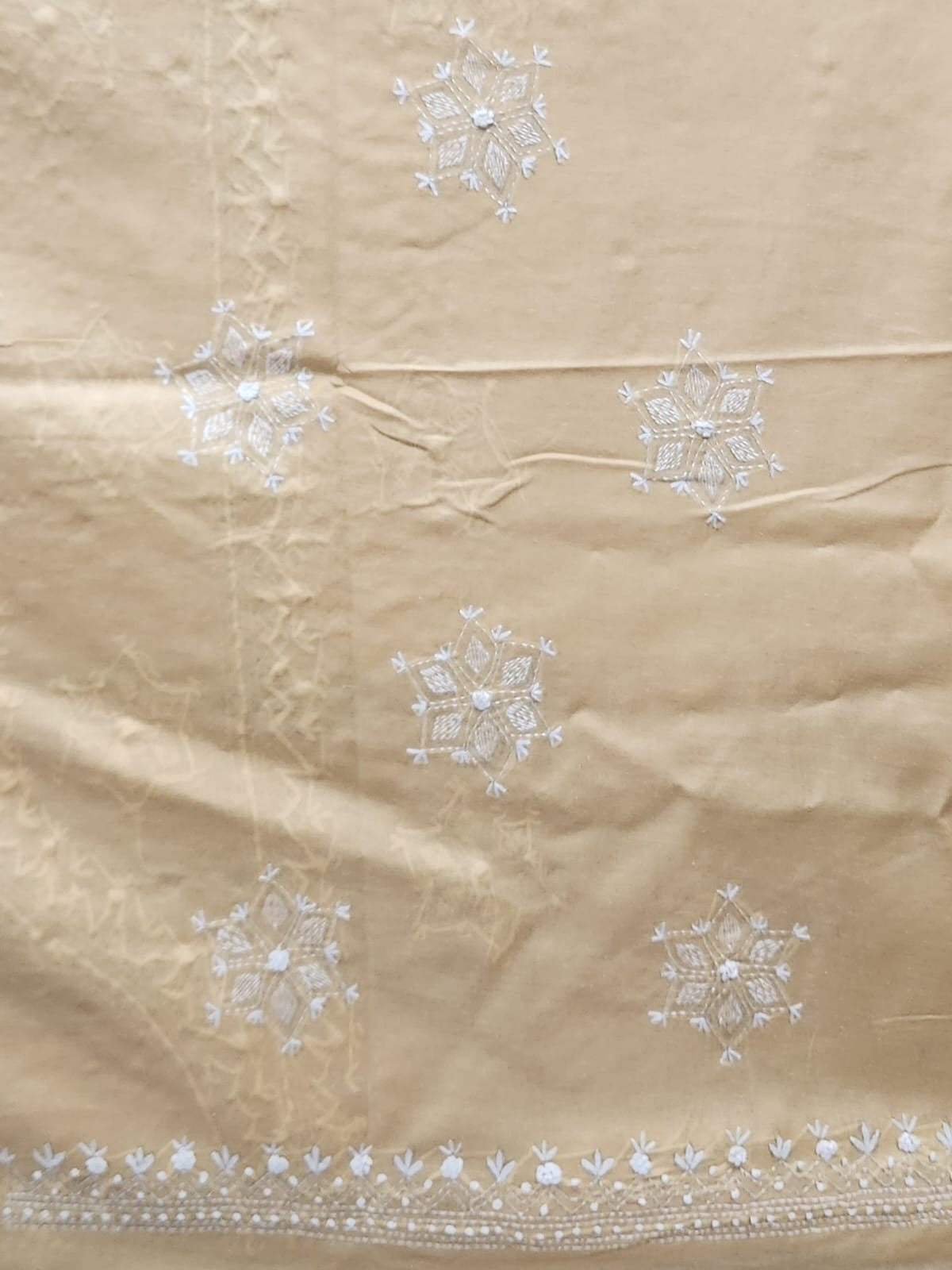 Kanthakari with bor hand embroidered lawn shirt