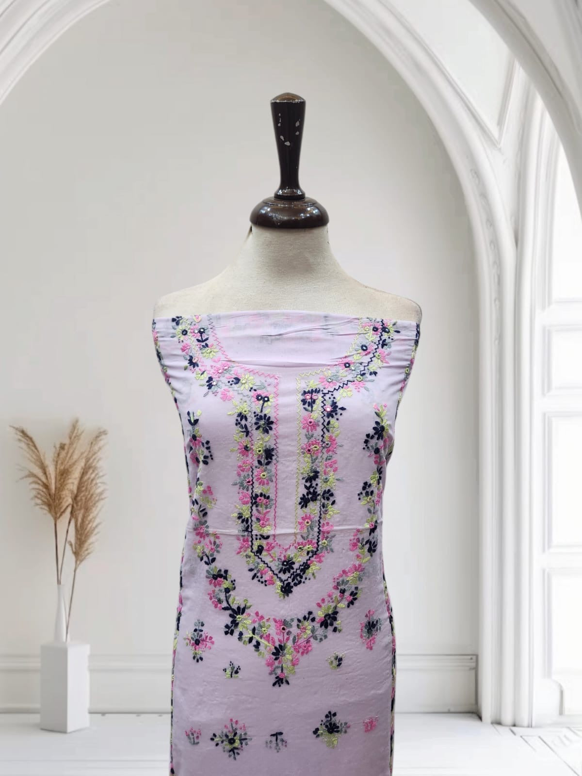 Lawn hand embroidered shirt