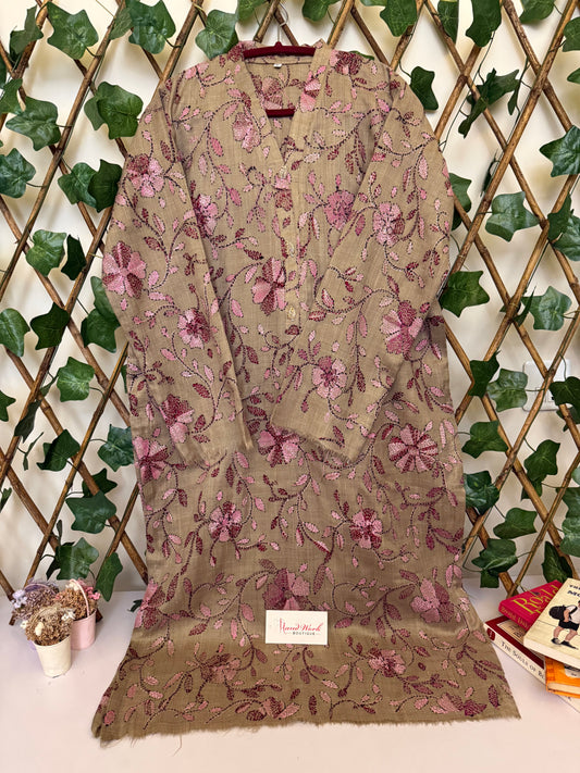 Pashmina kantha kurta size medium