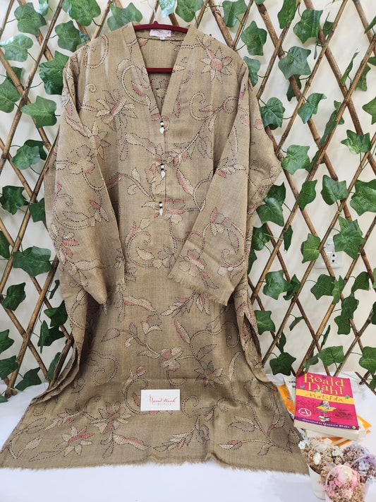 Pashmina kantha kurta size XL