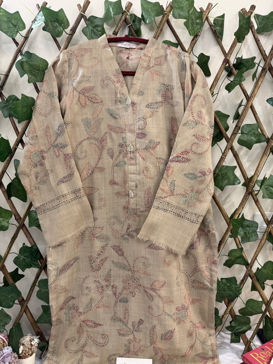 Pashmina kantha kurta size small