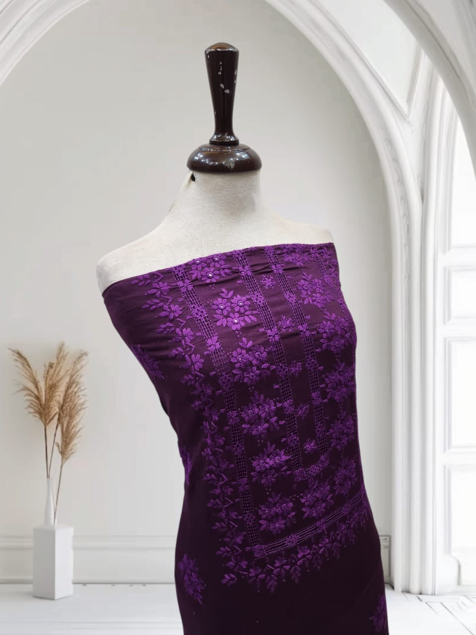 Tarkashi lawn hand embroidered shirt