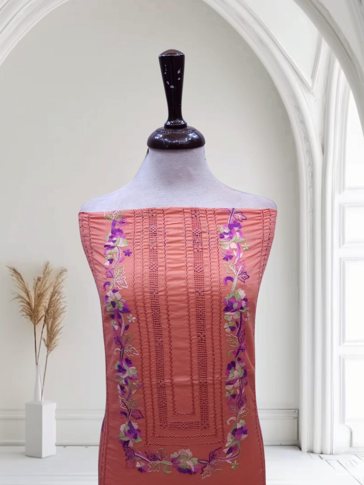 Tarkashi lawn hand embroidered shirt