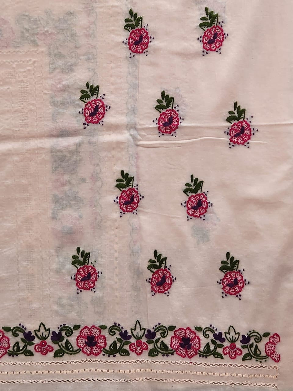Tarkashi lawn hand embroidered shirt