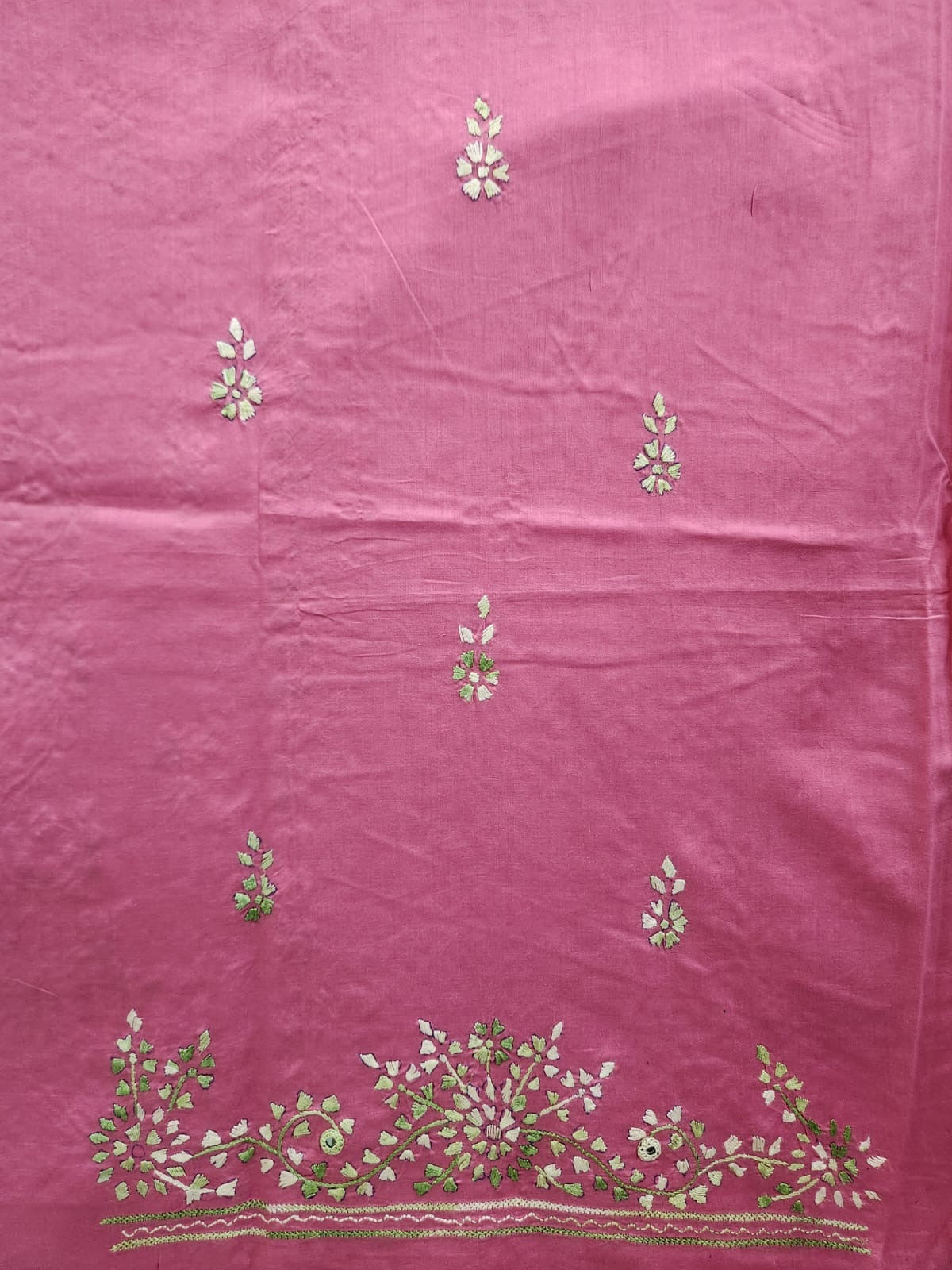 Thread applique Lawn hand embroidered shirt