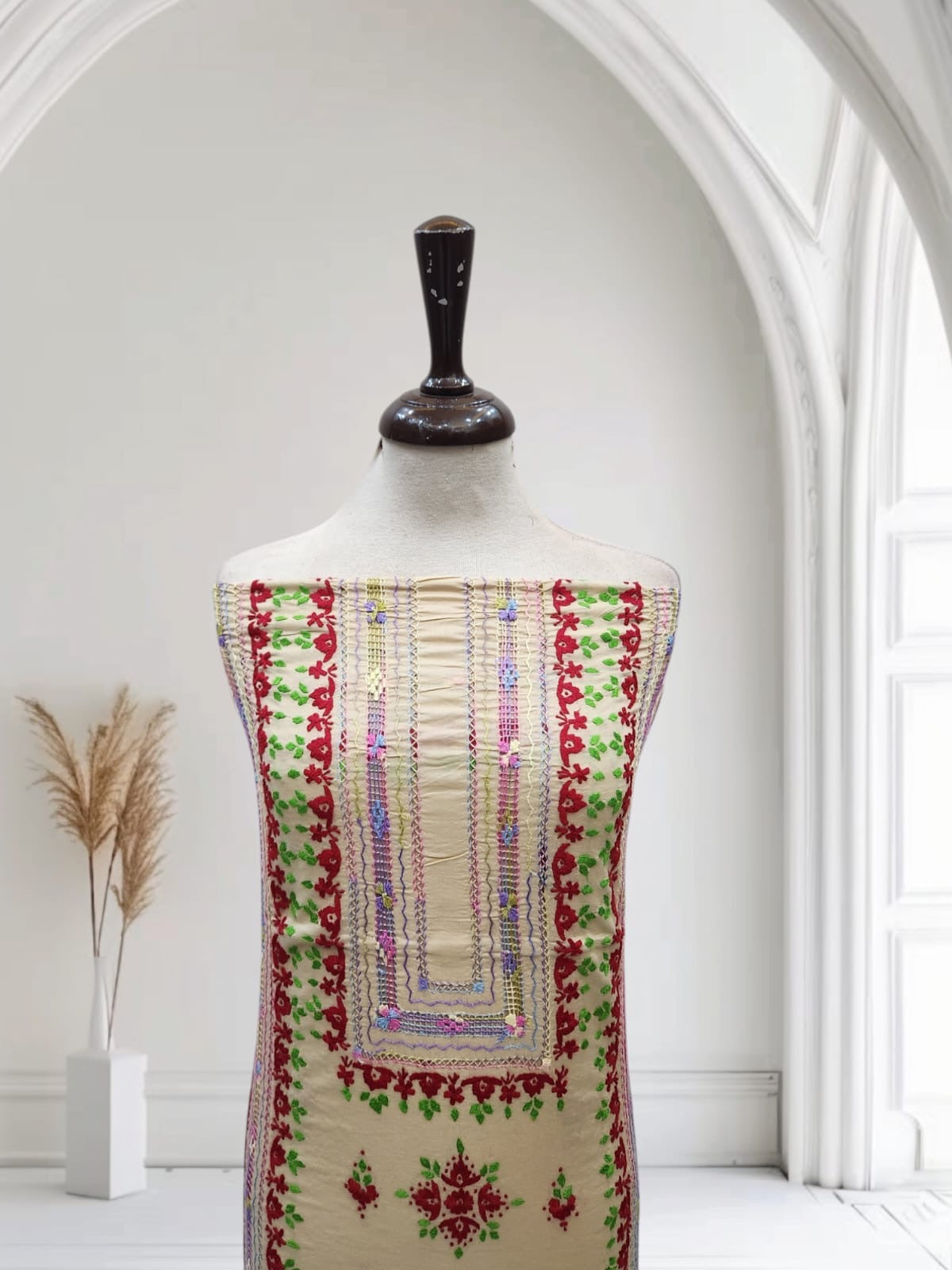 Tarkashi lawn hand embroidered shirt
