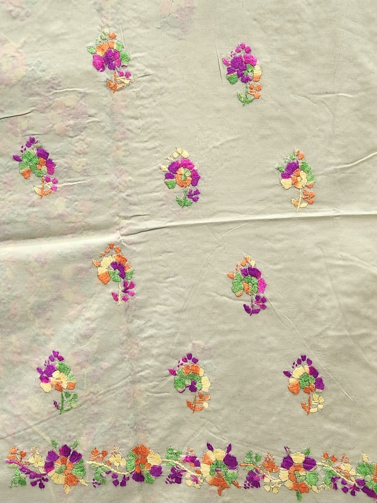 Lawn hand embroidered shirt