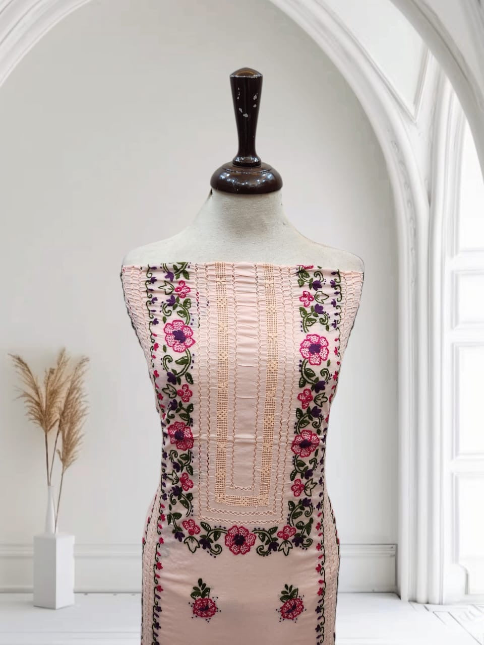 Tarkashi lawn hand embroidered shirt