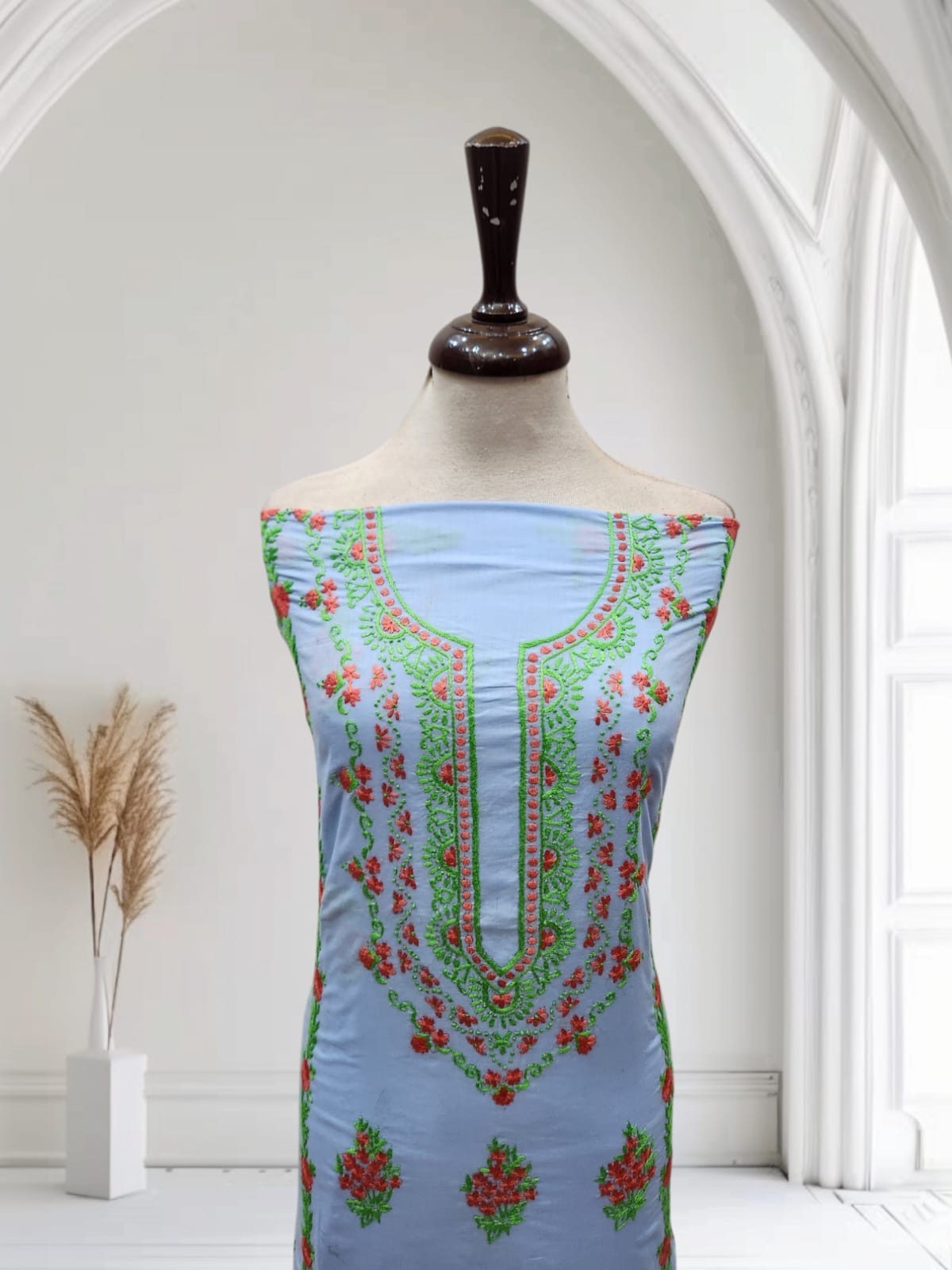 Lawn hand embroidered shirt