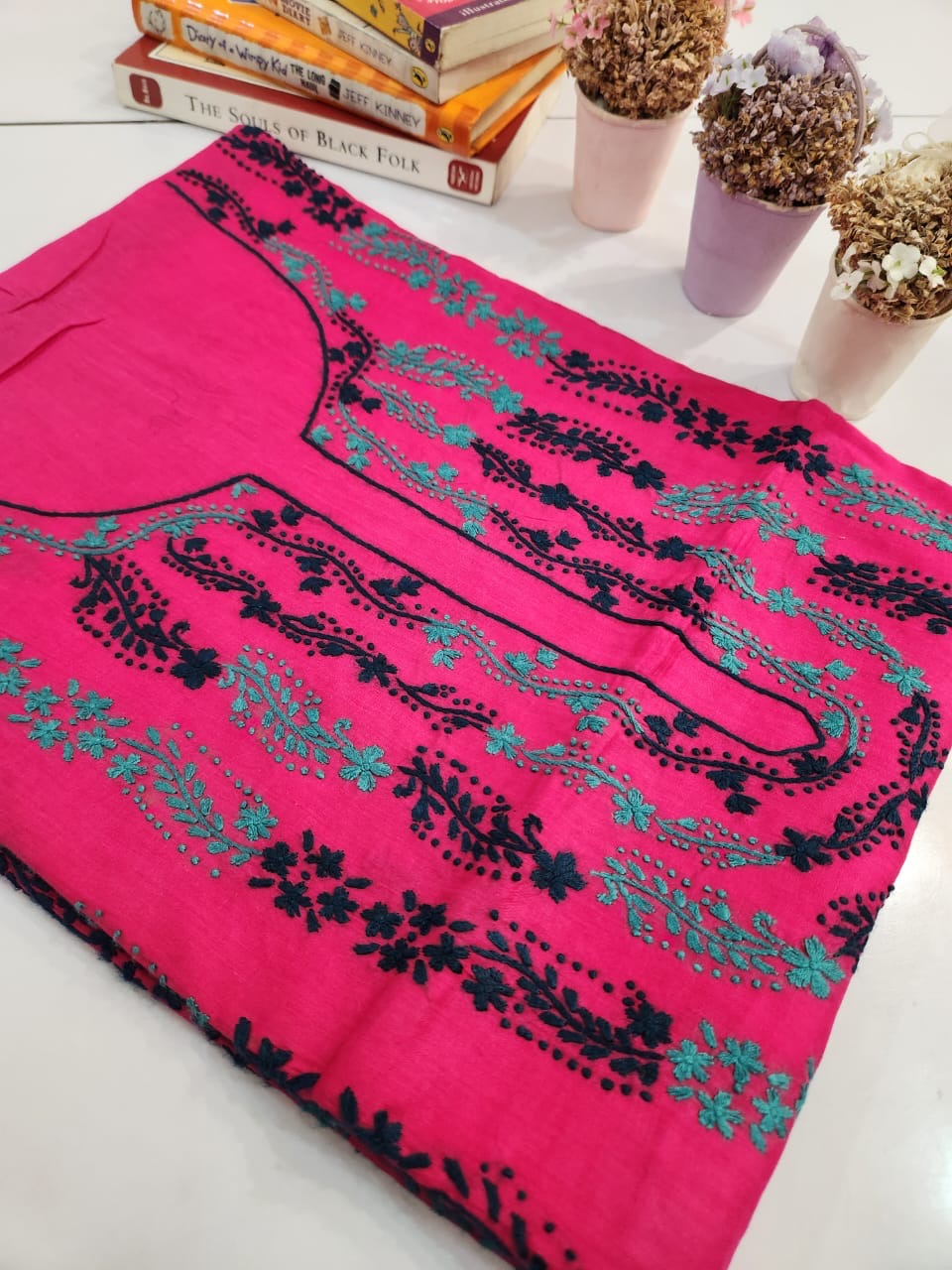 Lawn hand embroidered shirt