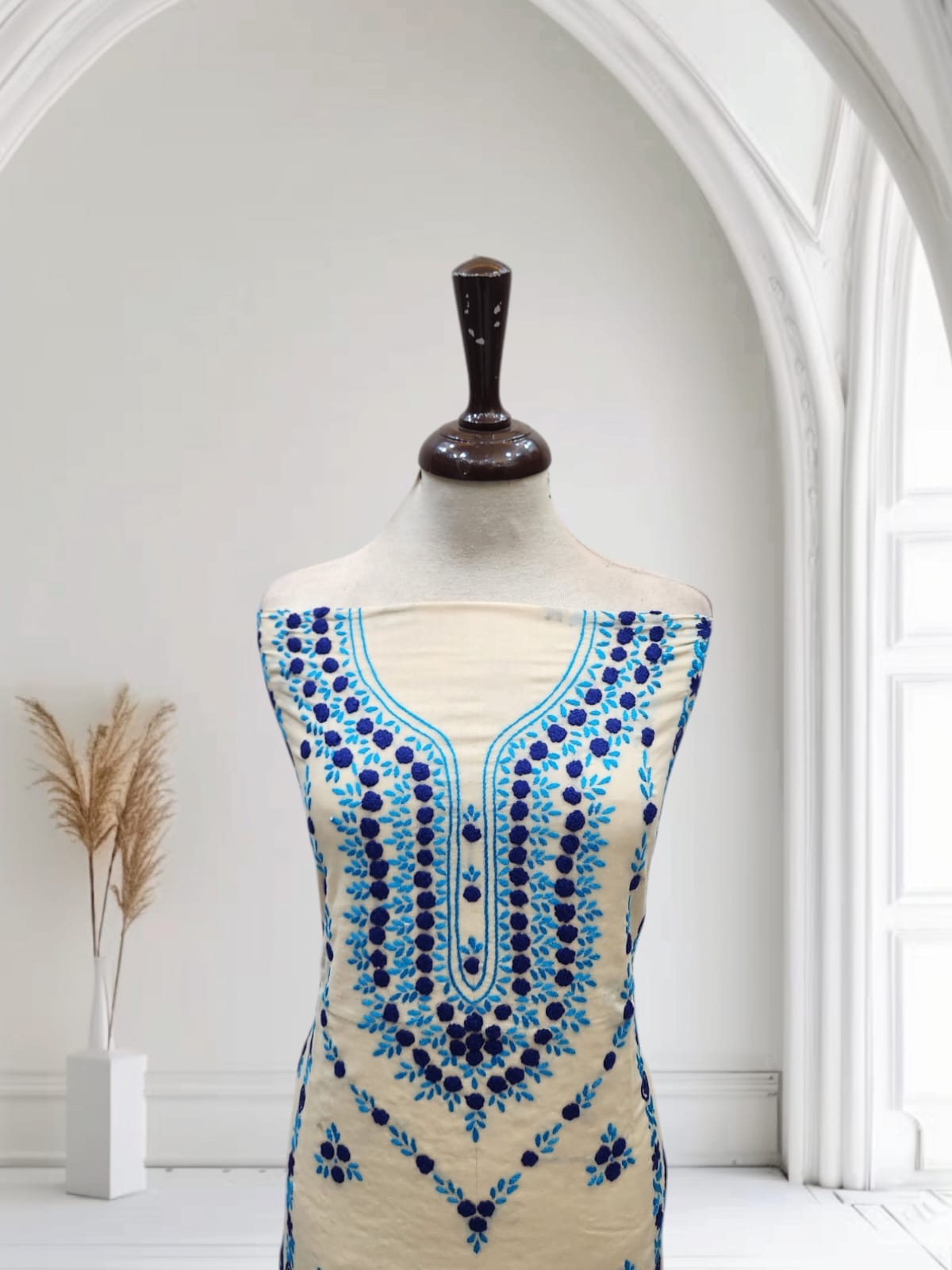 Lawn hand embroidered shirt