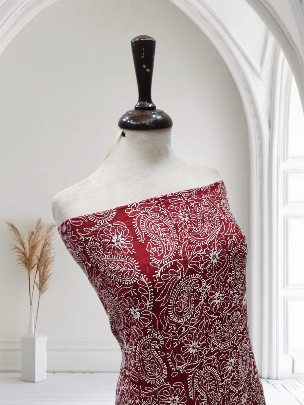 Lawn hand embroidered Jaal shirt