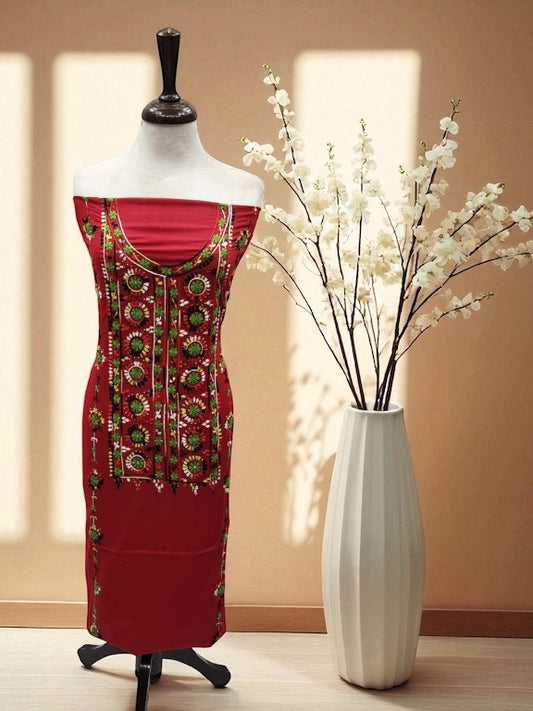 Sale wali lawn shirt Maroon shade