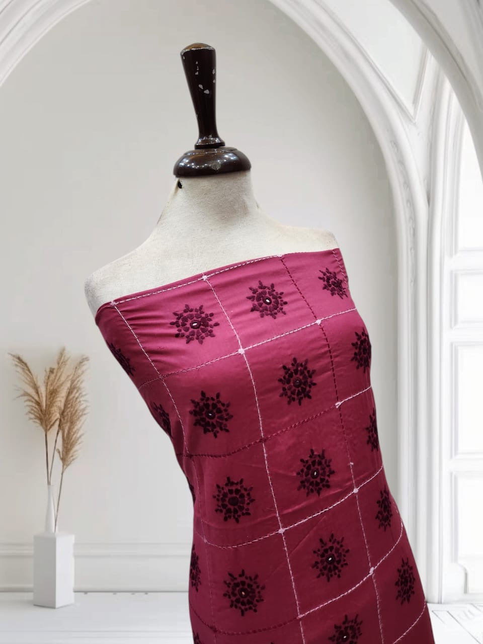 Tarkashi lawn hand embroidered shirt