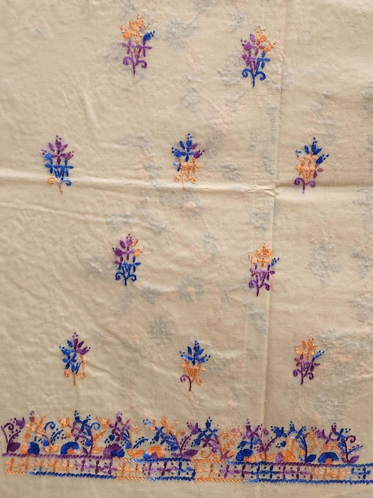 Budget lawn hand embroidered shirt