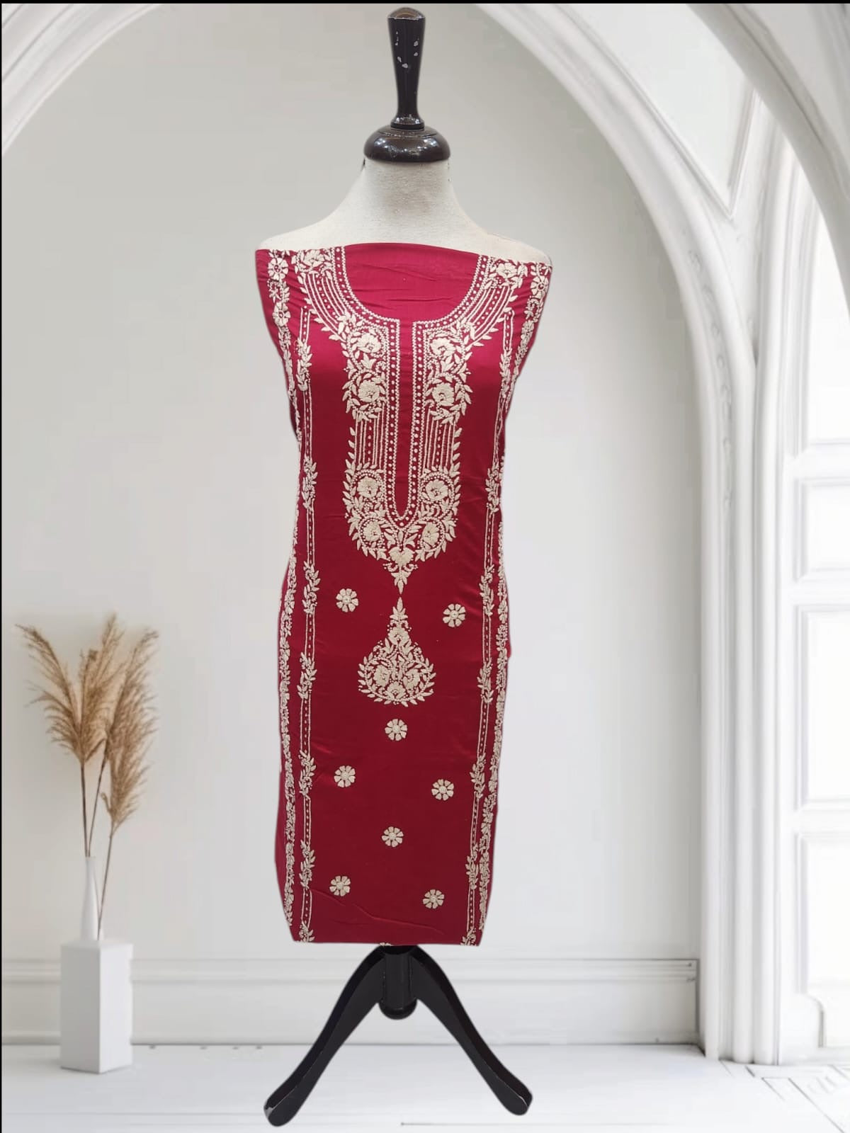 Classic hand embroidered lawn shirt