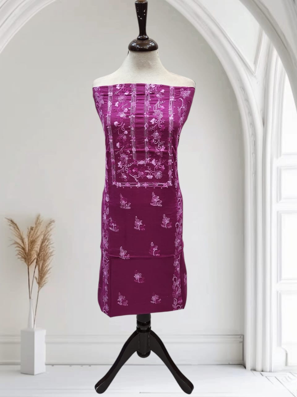 Tarkashi exclusive lawn hand embroidered shirt