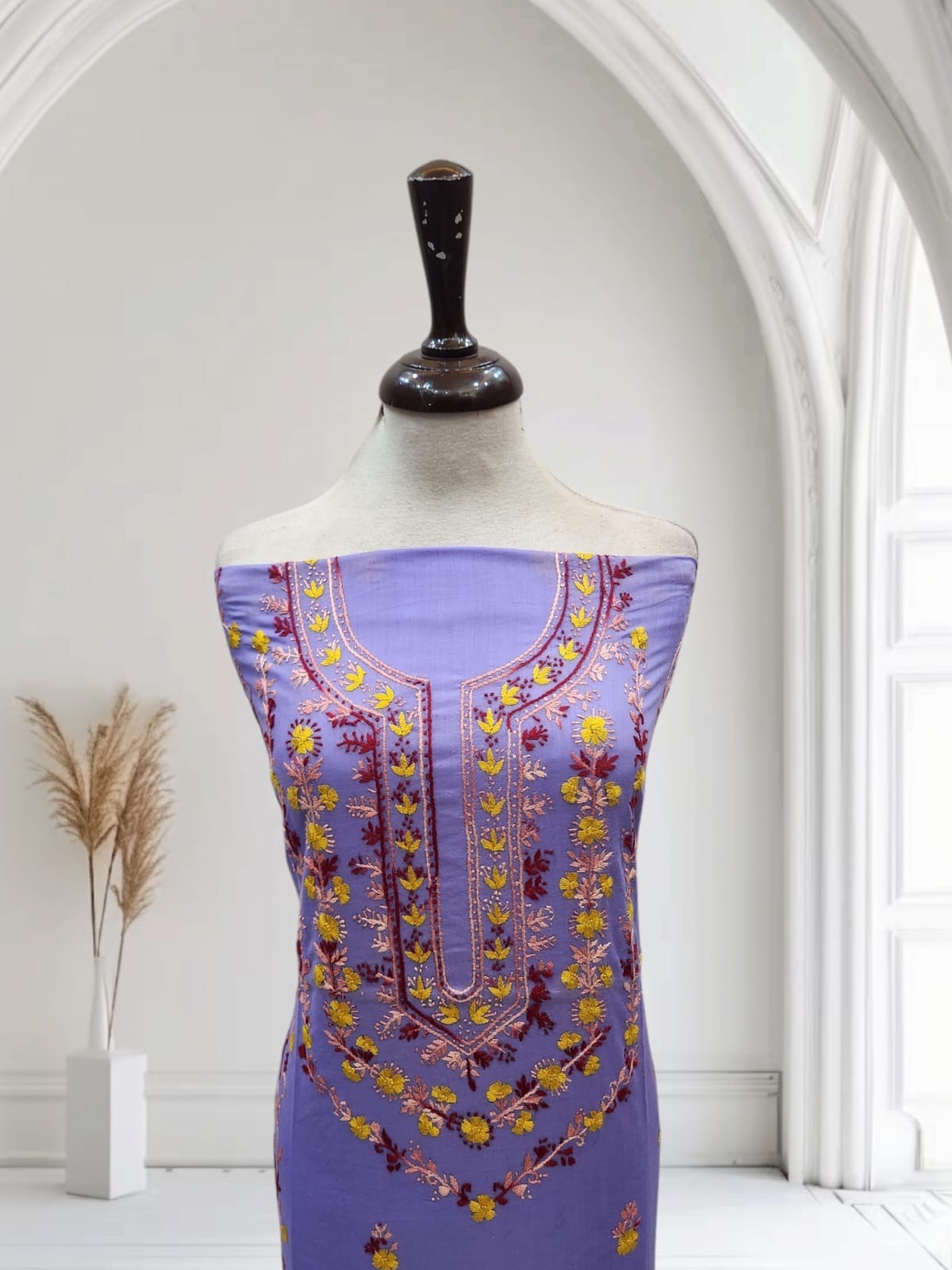 Lawn hand embroidered shirt