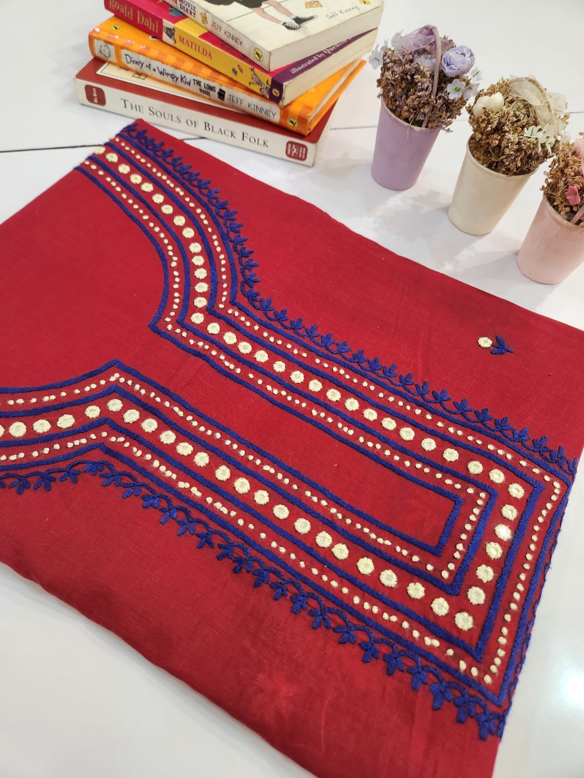 Lawn hand embroidered with mirror shirt