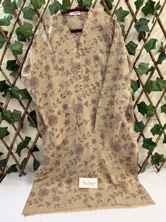 Pashmina Kantha Kurta size Large