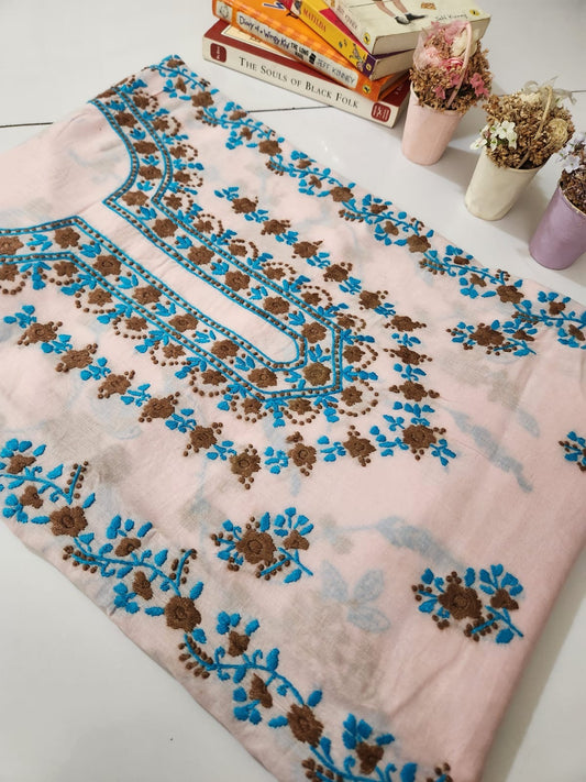 Lawn hand embroidered shirt