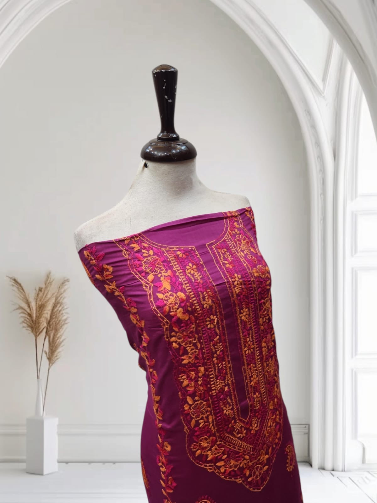 Lawn hand embroidered shirt