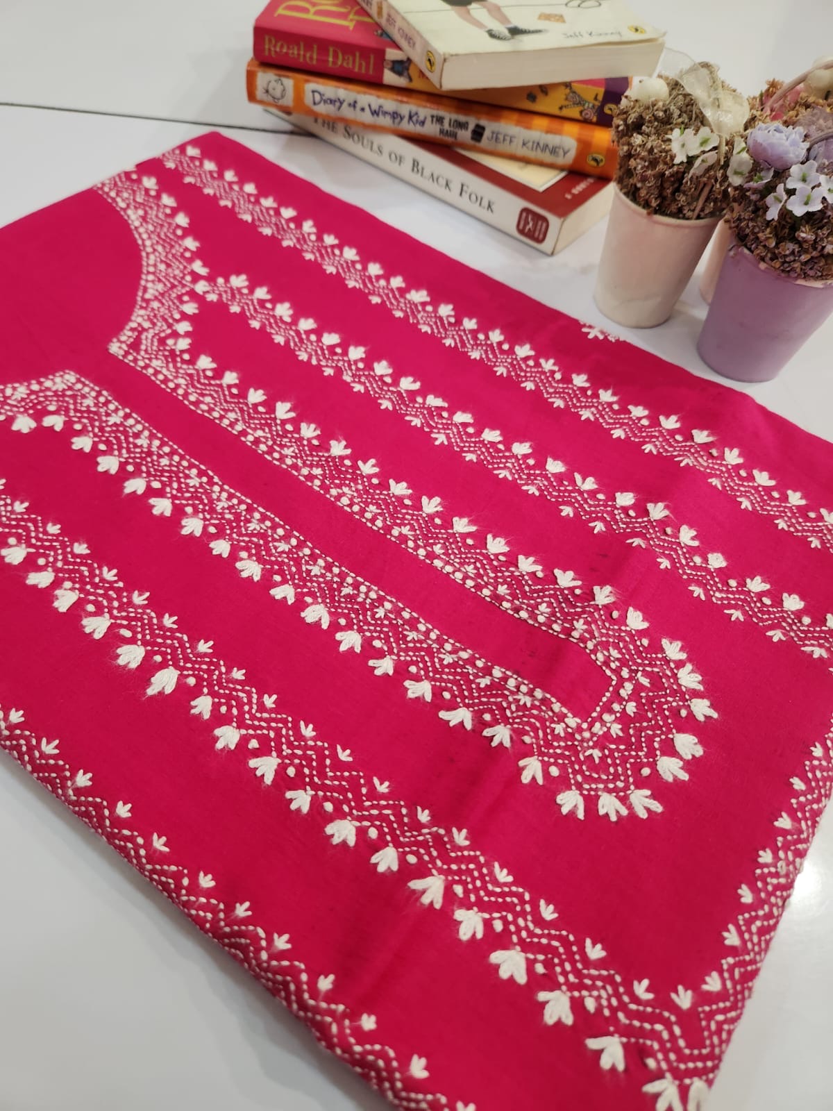 Kantha lawn hand embroidered shirt