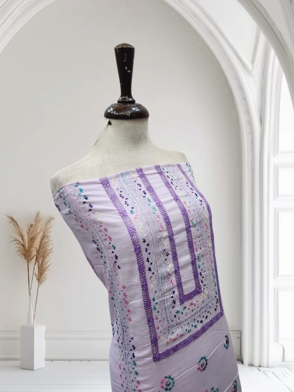 Premium tarkashi kanthakari lawn hand embroidered shirt