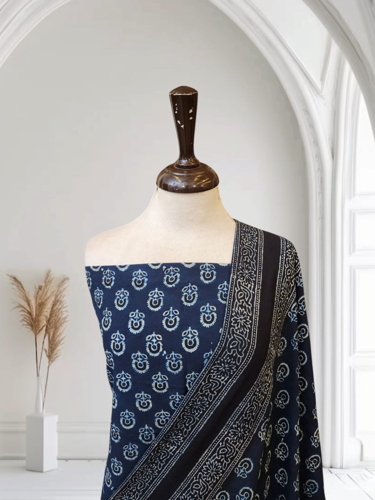 Linen Natural Dyed 2pc Shirt and dupatta