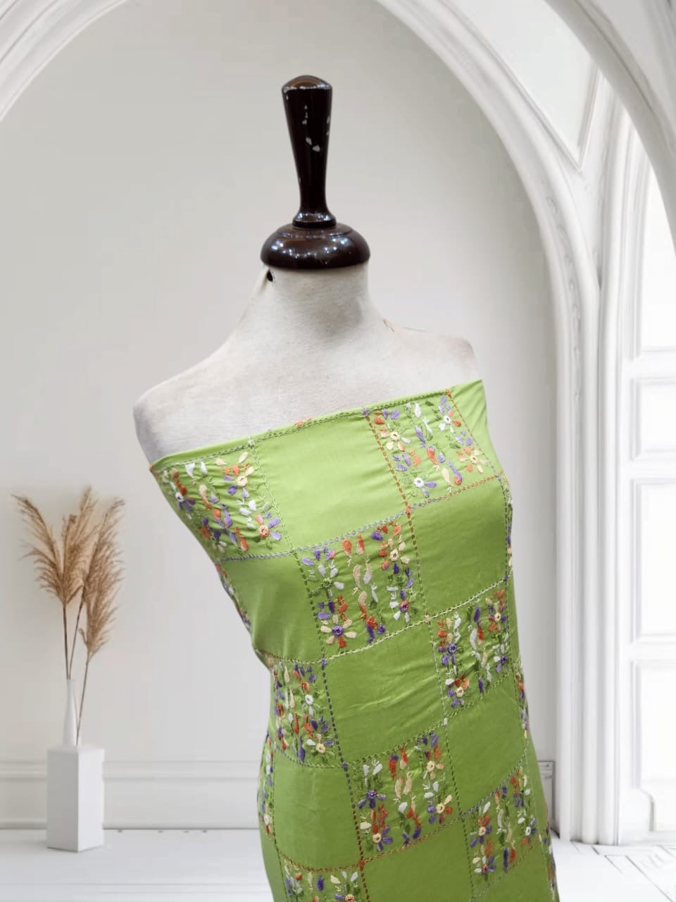 Tarkashi lawn hand embroidered shirt