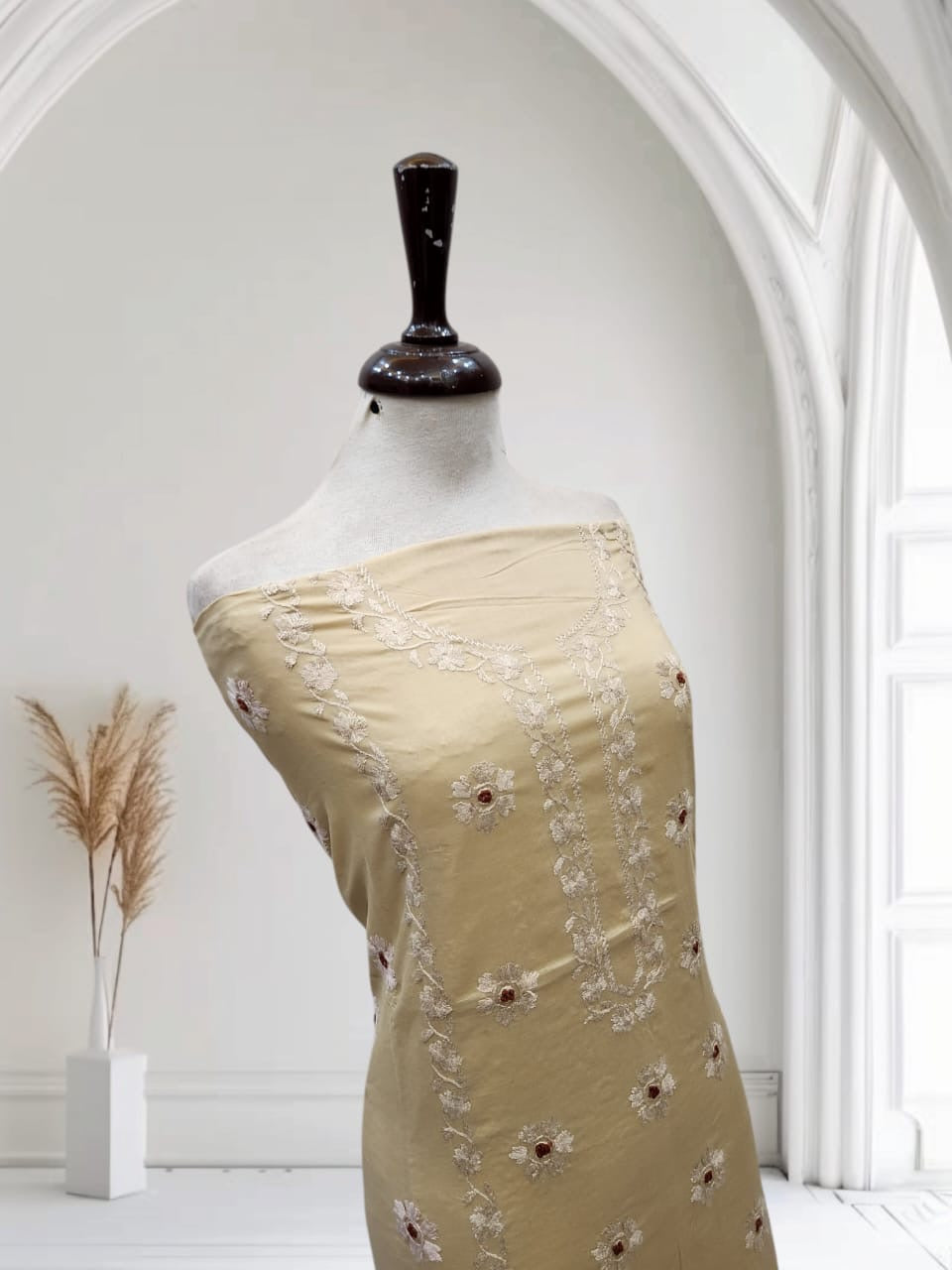 Lawn hand embroidered shirt