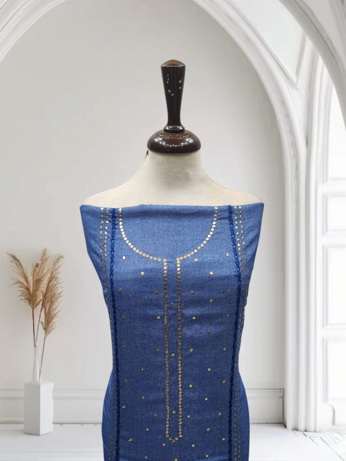 Linen Tarkashi with Mukesh shirt trouser