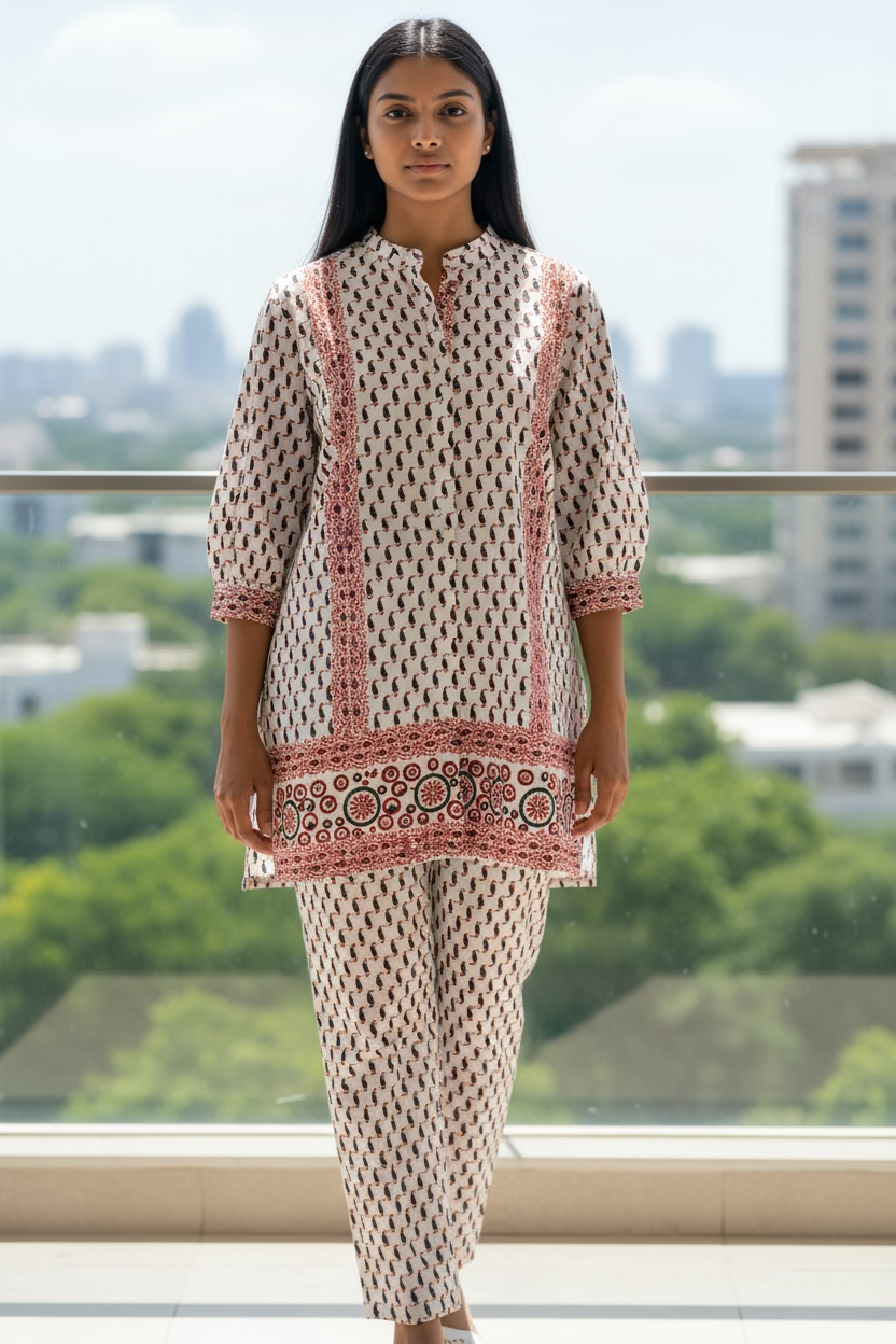 Linen Handmade Block Print Shirt and Trouser