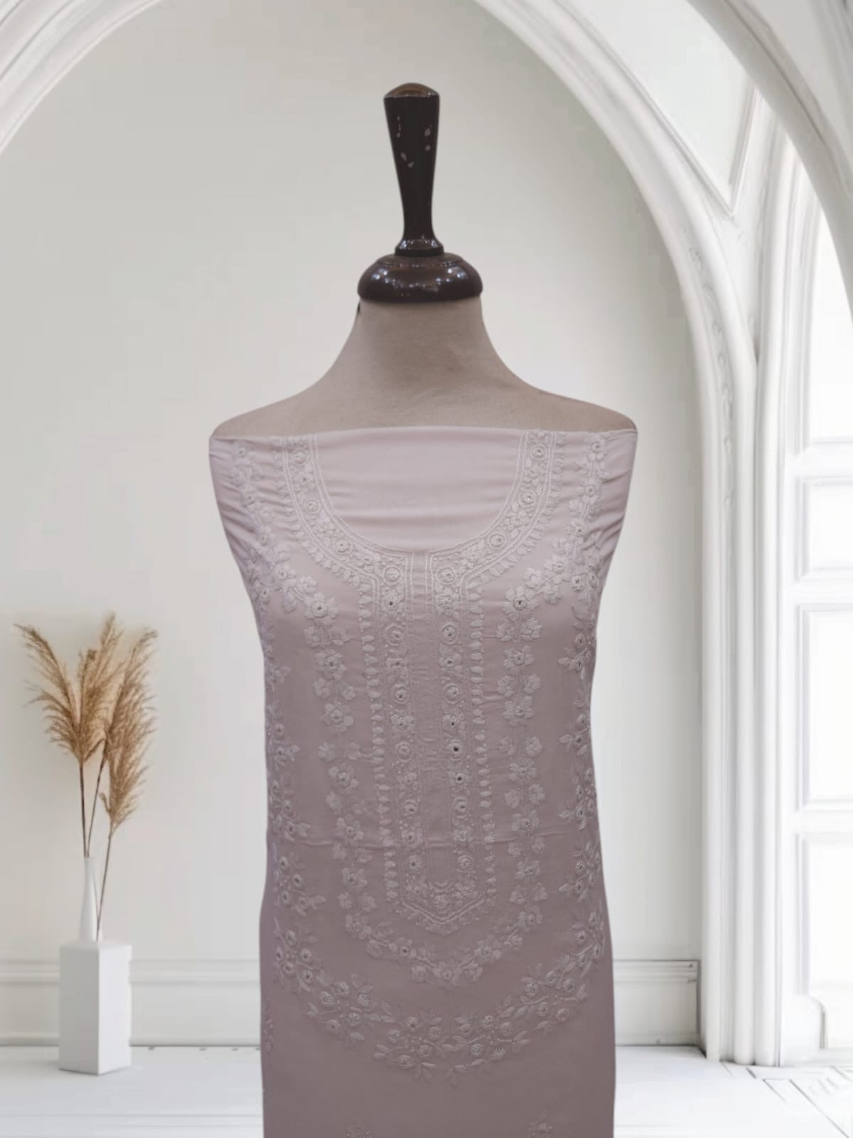 Budget friendly lawn hand embroidered shirt