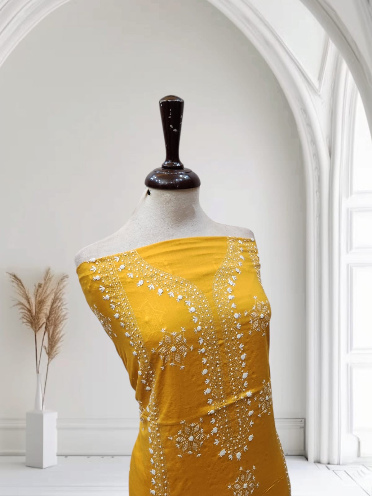 Kanthakari with bor lawn hand embroidered shirt