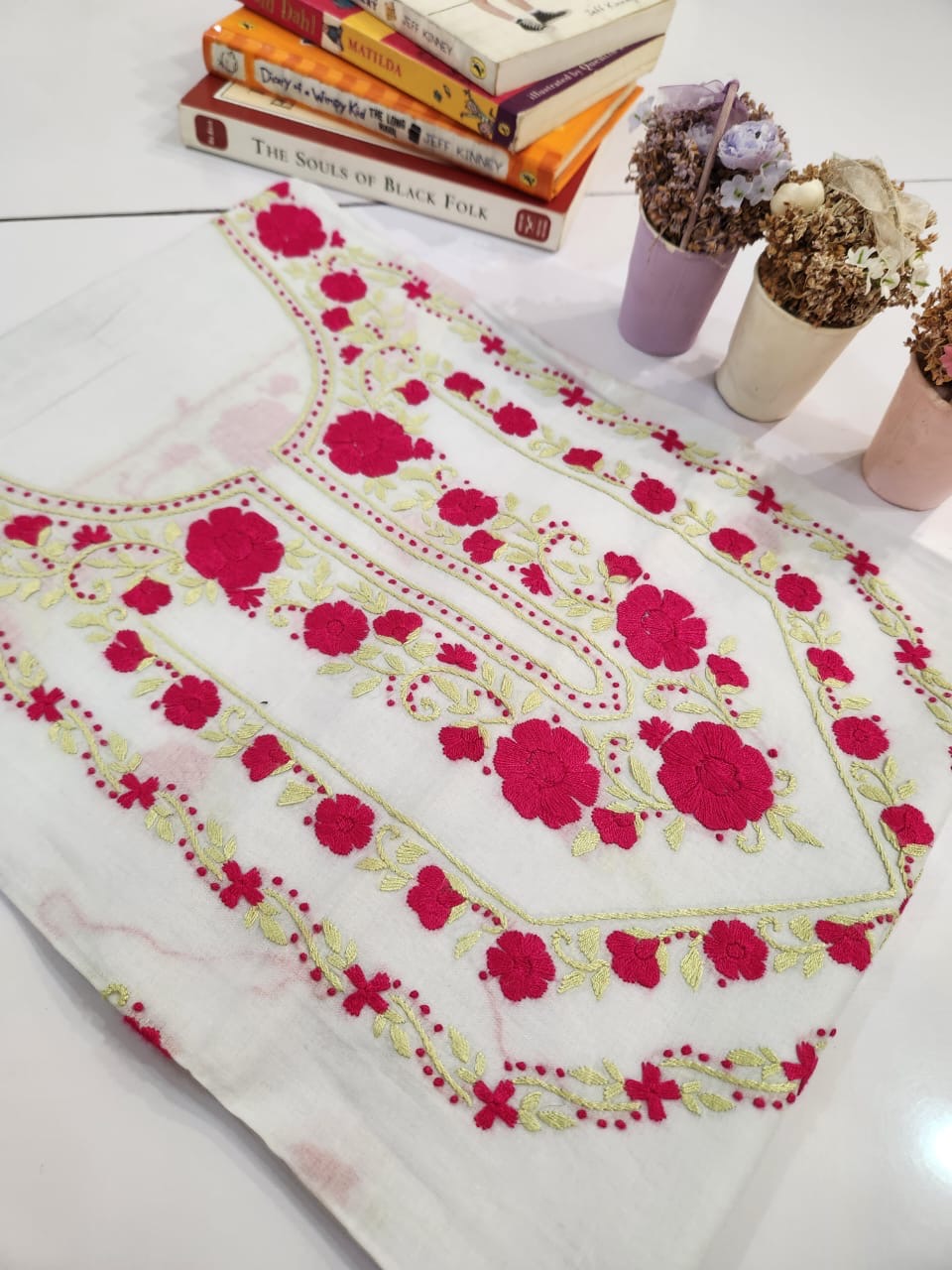 Lawn hand embroidered shirt