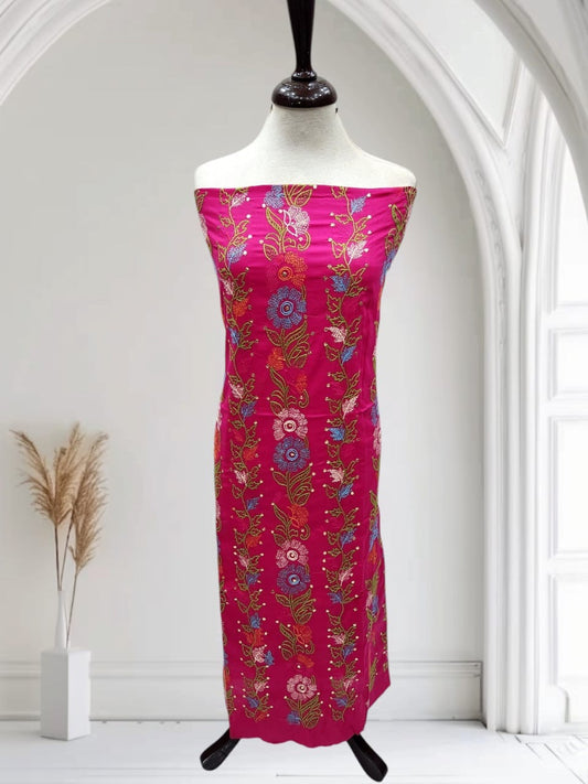 Kashmiri Jaal with Mukesh lawn shirt