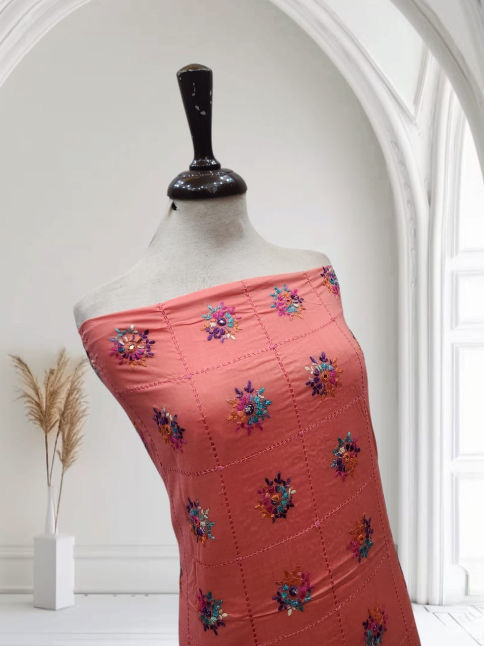 Tarkashi lawn hand embroidered shirt