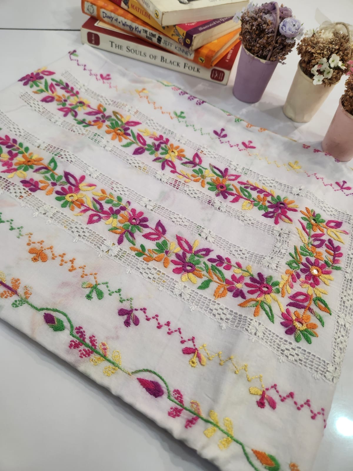 Tarkashi lawn hand embroidered shirt