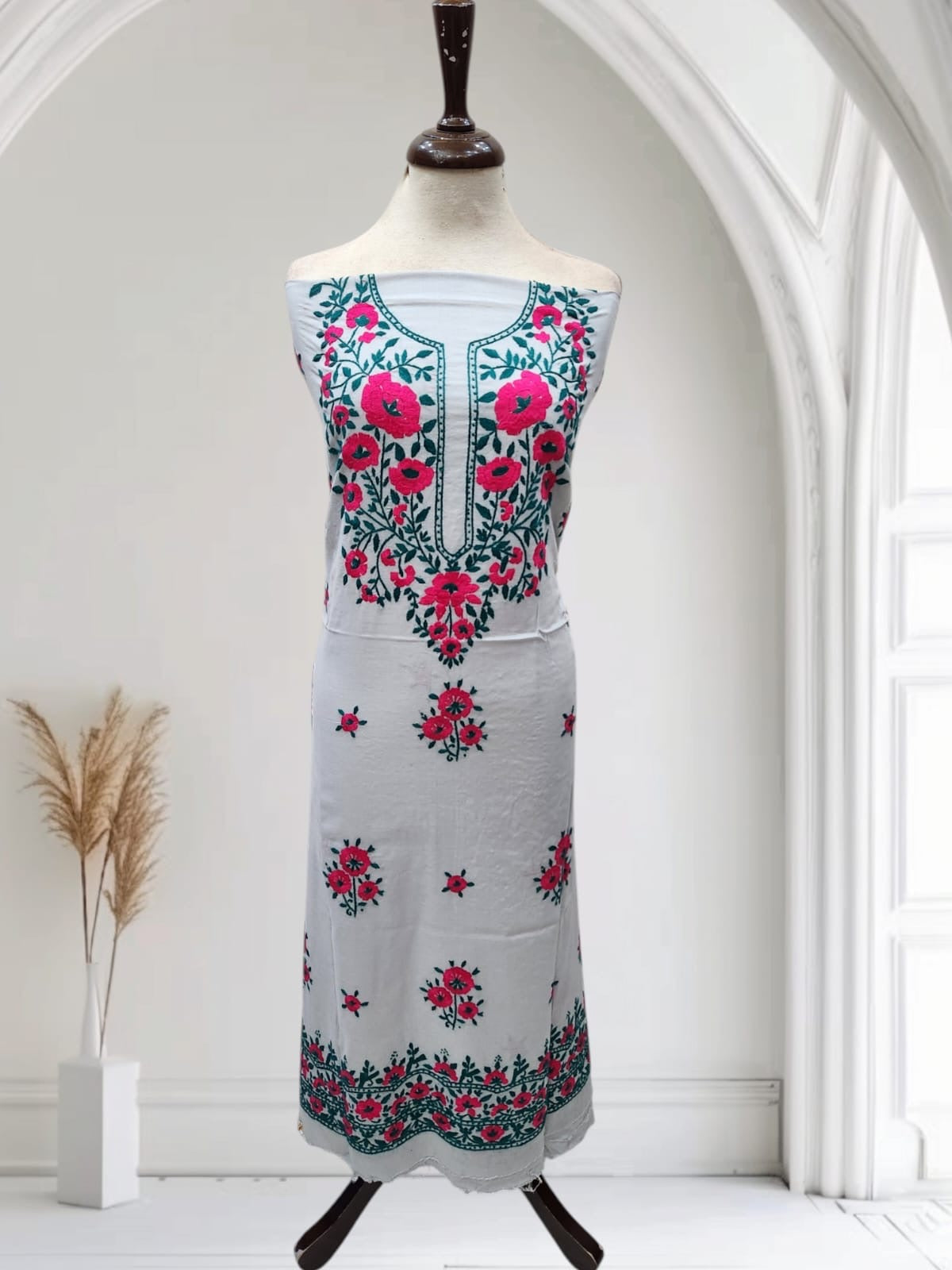 Lawn hand embroidered shirt
